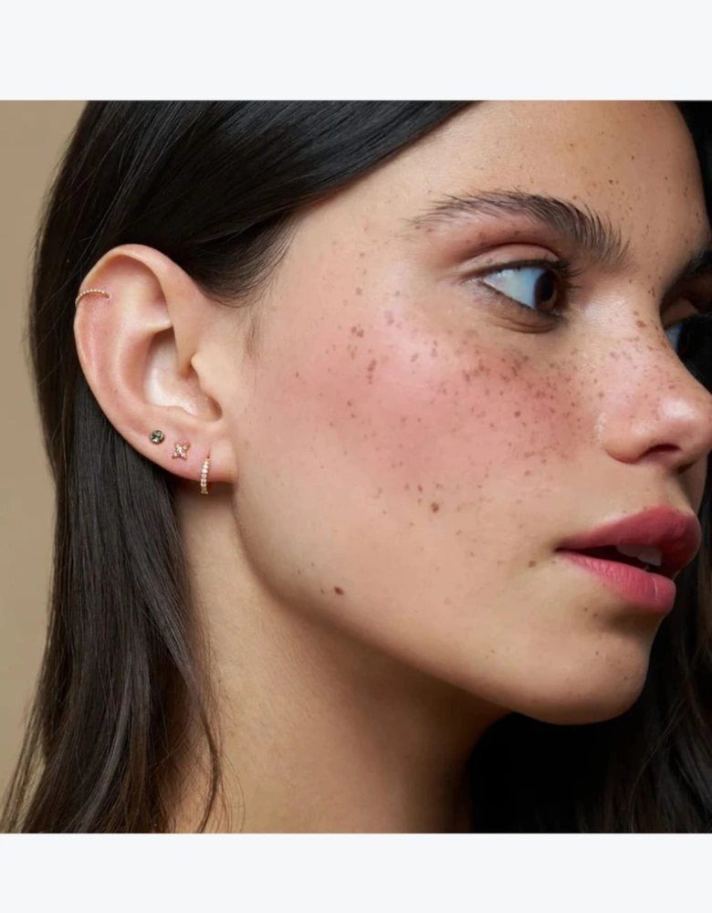 Mixed Pavé Stud & Hoop Ear Stacking Set