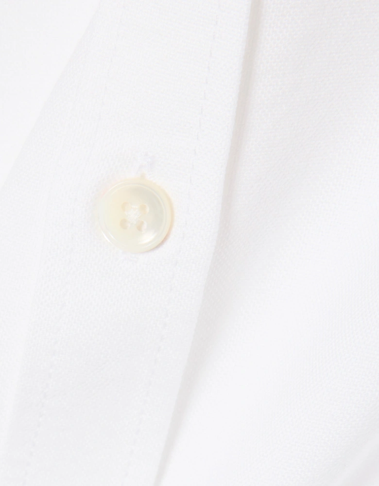 Lacoste Regular Fit Mens Oxford Shirt - White/White 800