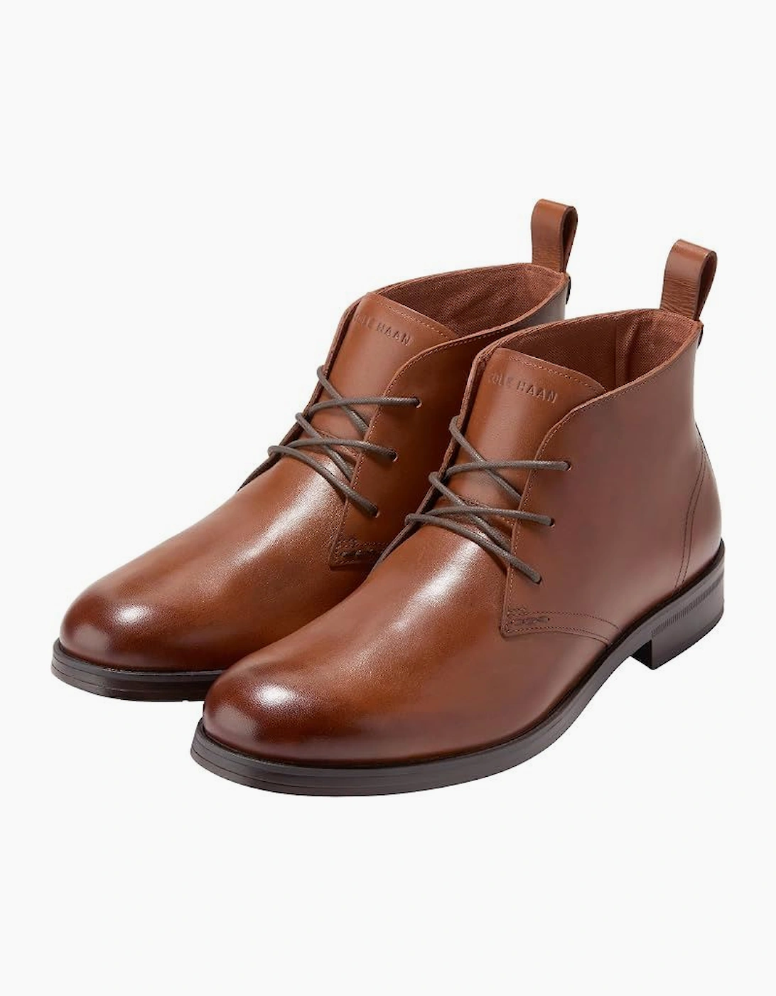 Cole Haan Newmark Grand Flexcraft Leather Men's Tan Chukka Boots