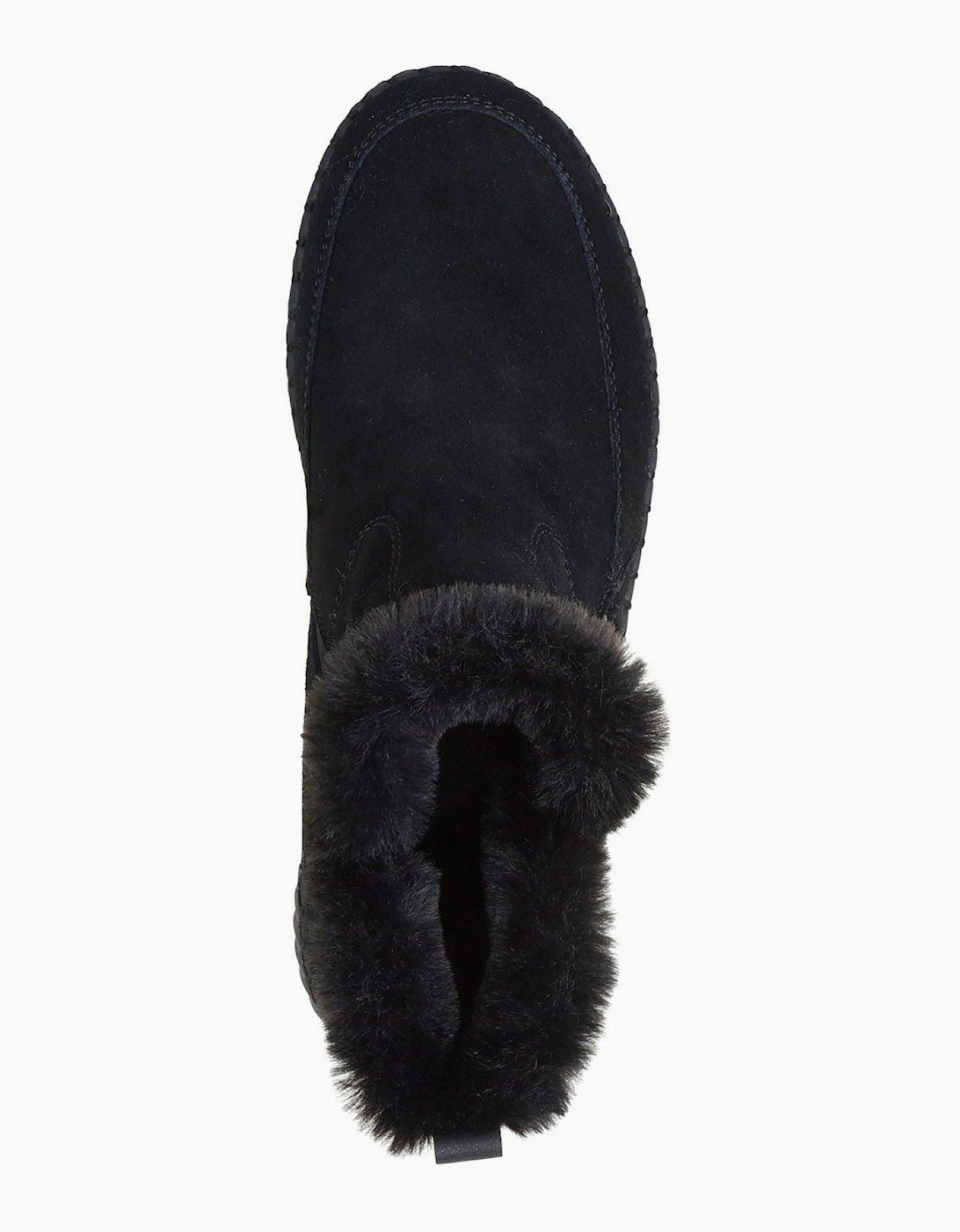Skechers Wilshire BLVD Fresh Zip Leather Women's Black Suede/Faux Fur Boots
