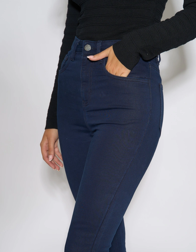 Navy Stretch Slim Fit Casual Jeggings