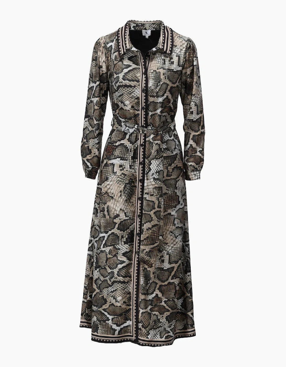 Serpentine maxi shirt dress