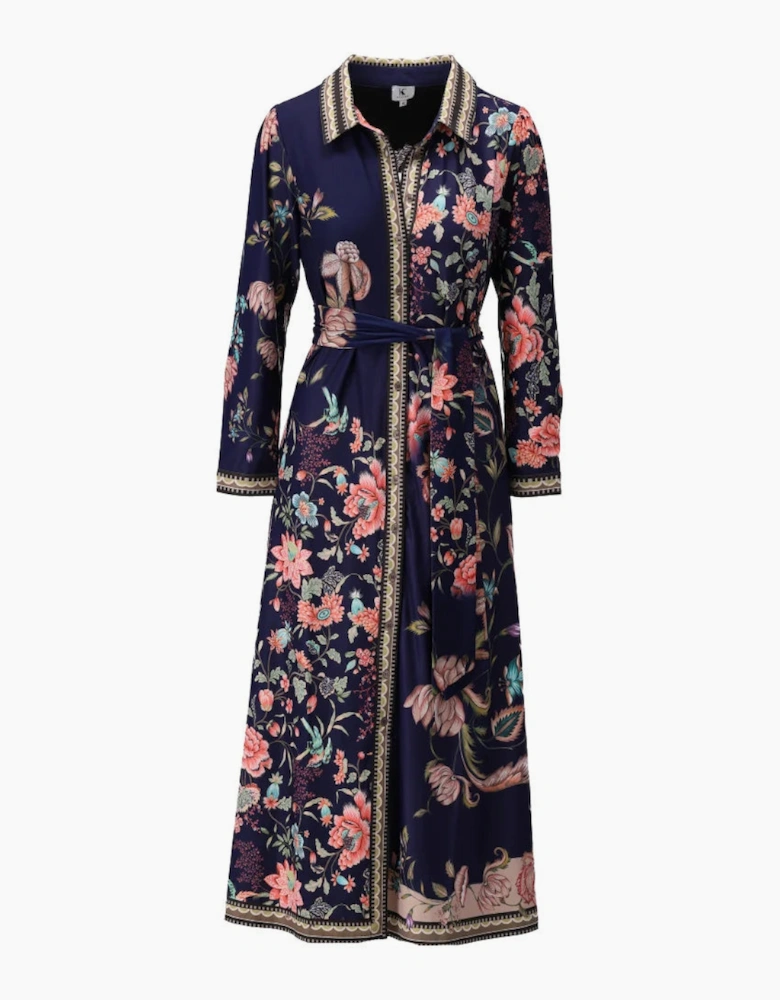Chelsea Floral print maxi shirt dress