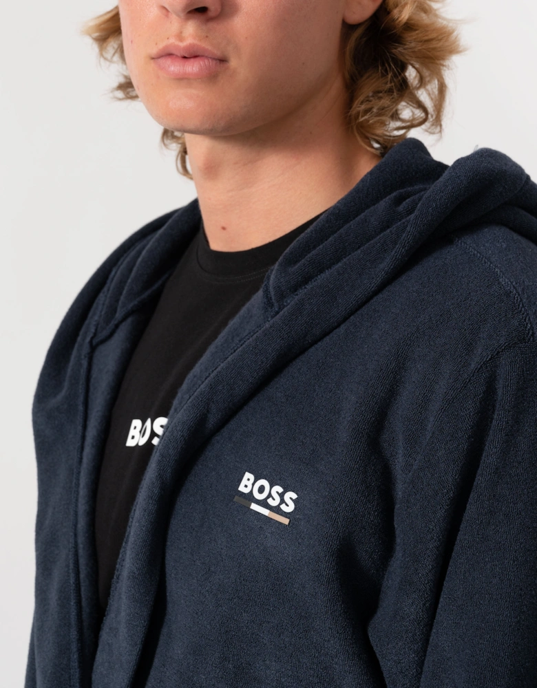 BOSS Orange Mens Cotton Terry Robe - Dark Blue 403