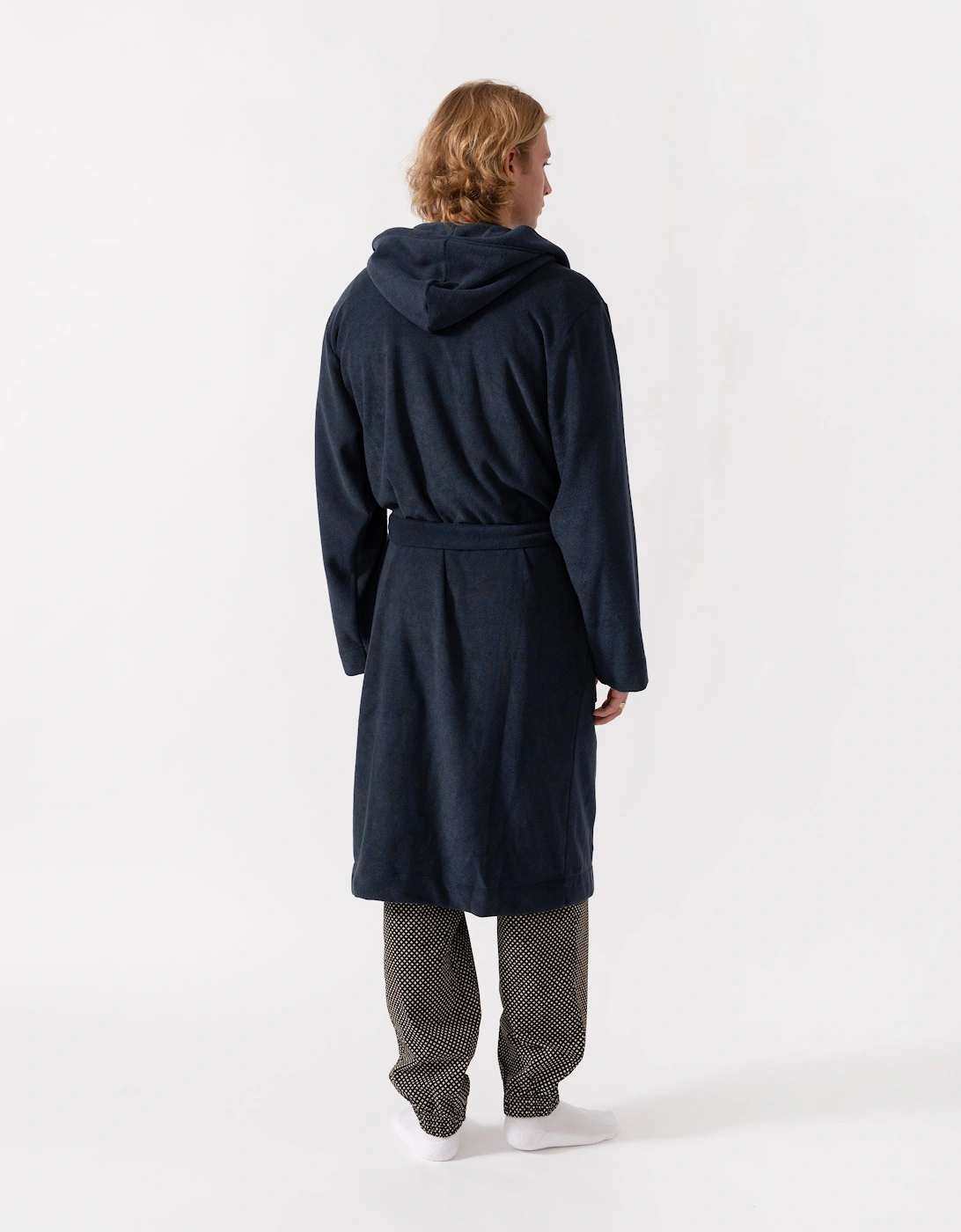BOSS Orange Mens Cotton Terry Robe - Dark Blue 403