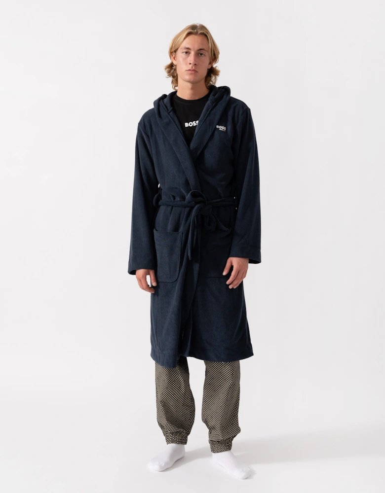 BOSS Orange Mens Cotton Terry Robe - Dark Blue 403