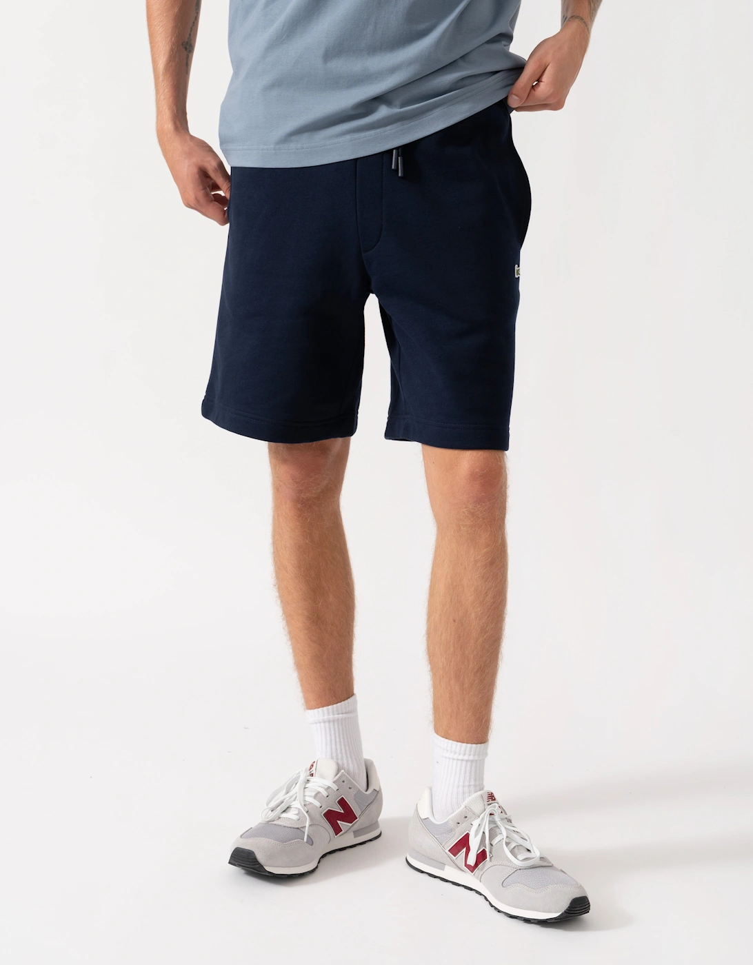 Lacoste Men's Lacoste Regular Fit Mens Fleece Shorts - Blue Marine 166 - Navy