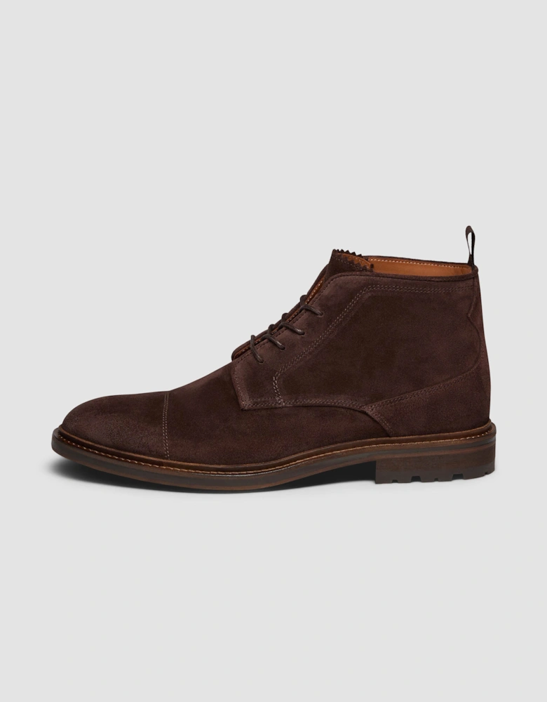 Oliver Sweeney Drave Mens Hand-Burnished Suede Chukka Boots - Chocolate