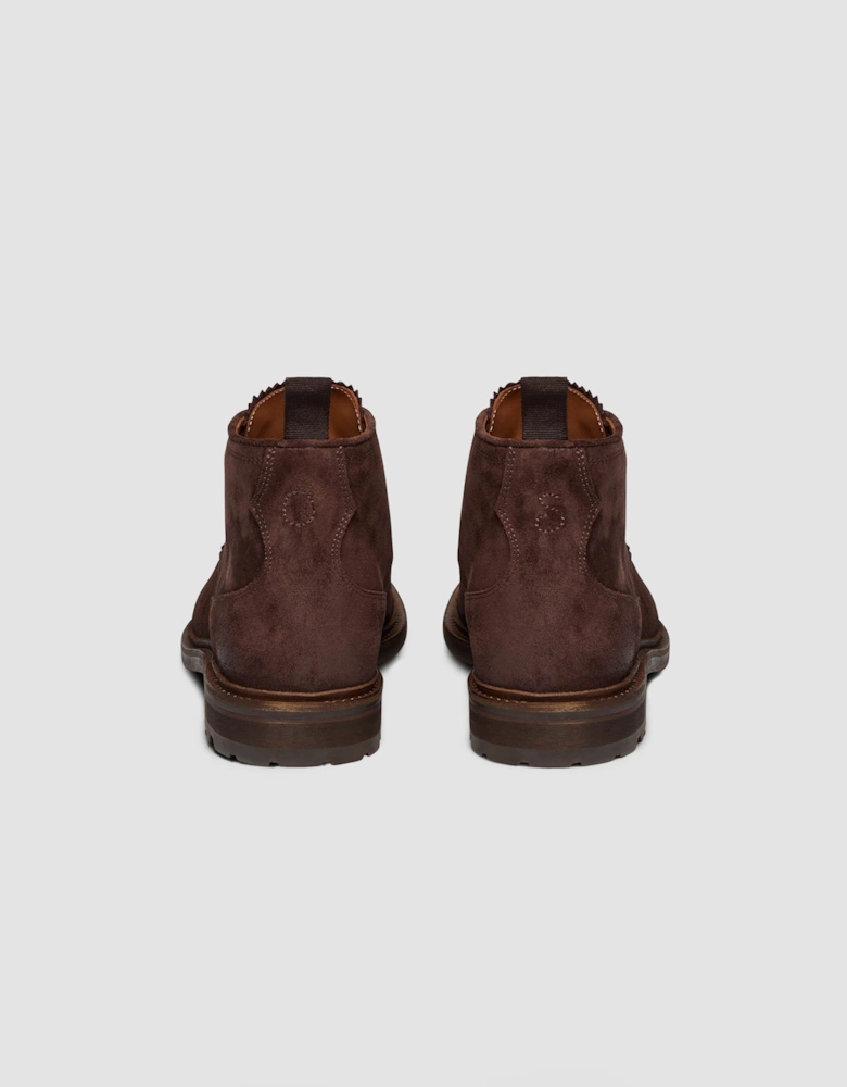 Oliver Sweeney Drave Mens Hand-Burnished Suede Chukka Boots - Chocolate