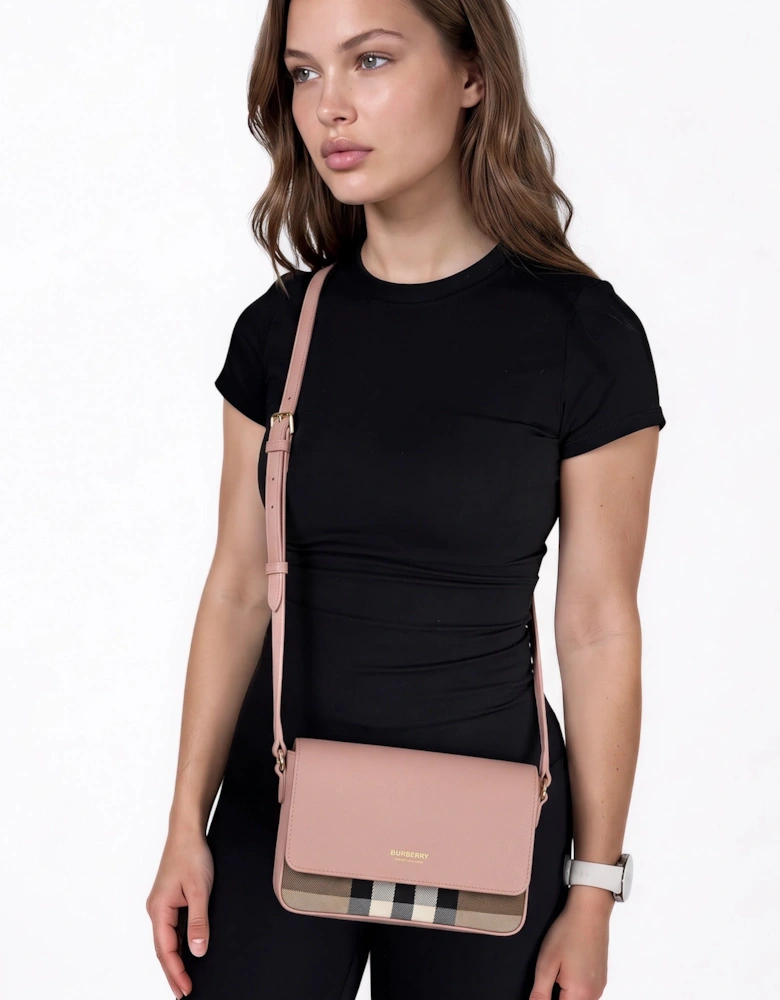 Burberry 'New Hampshire' Leather Shoulder Bag Dusky Pink