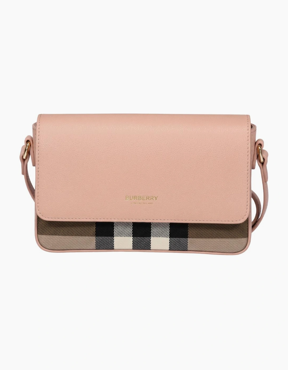 Women's Burberry 'New Hampshire' Leather Shoulder Bag Dusky Pink - Size: ONE size
