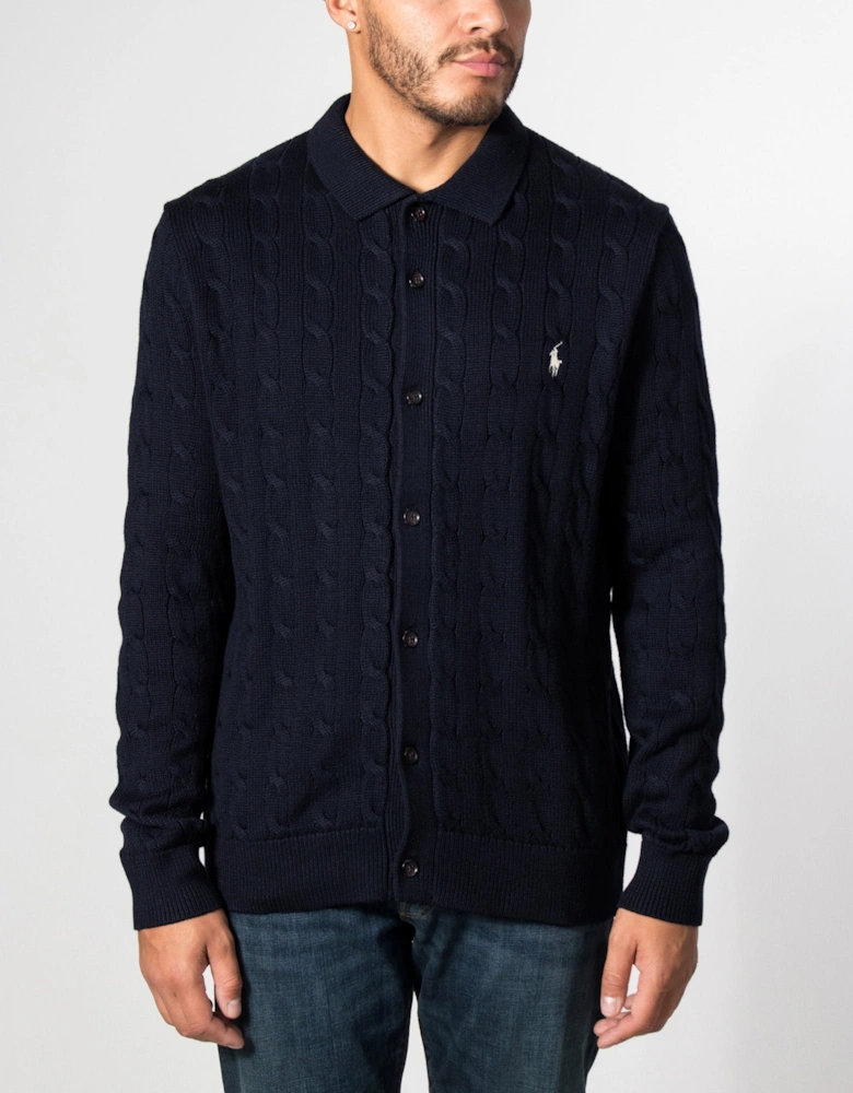 Cable-Knit Cotton Cardigan