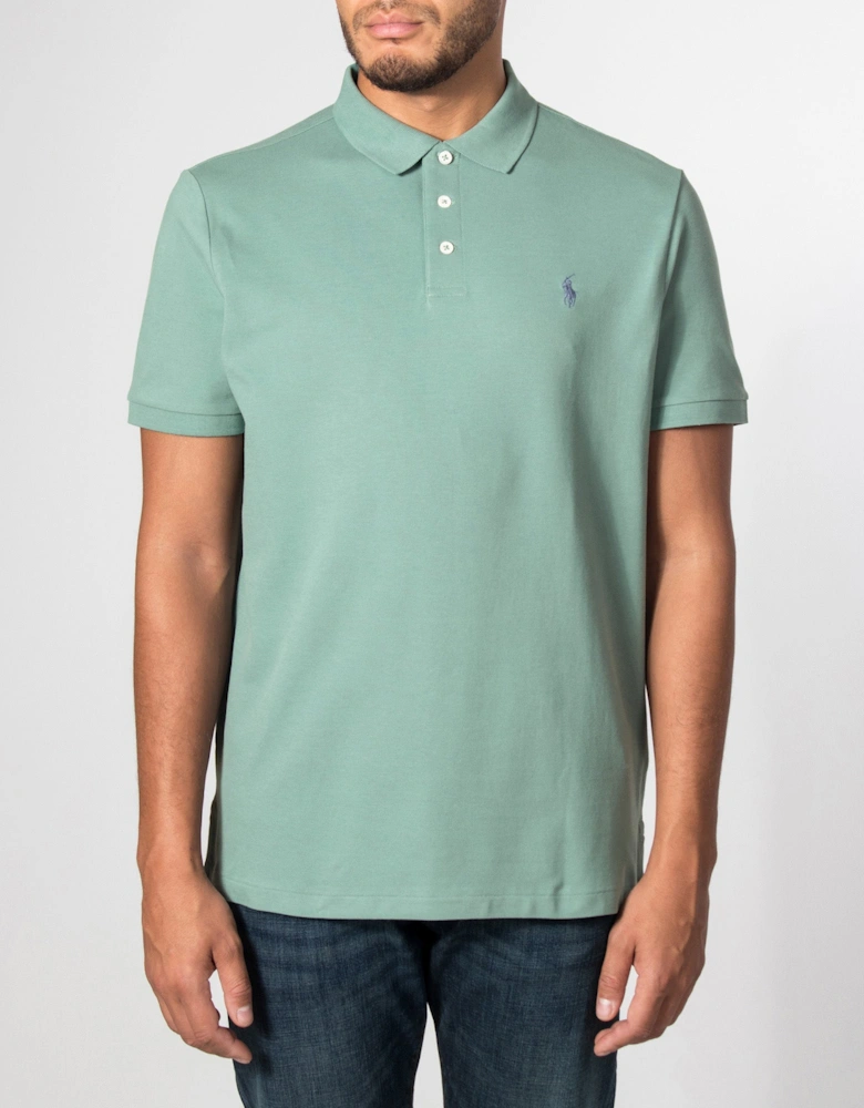 Custom Slim Fit Stretch Mesh Polo Shirt