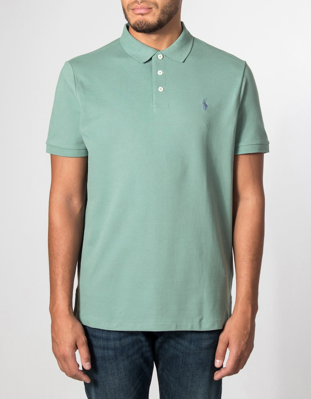 Custom Slim Fit Stretch Mesh Polo Shirt
