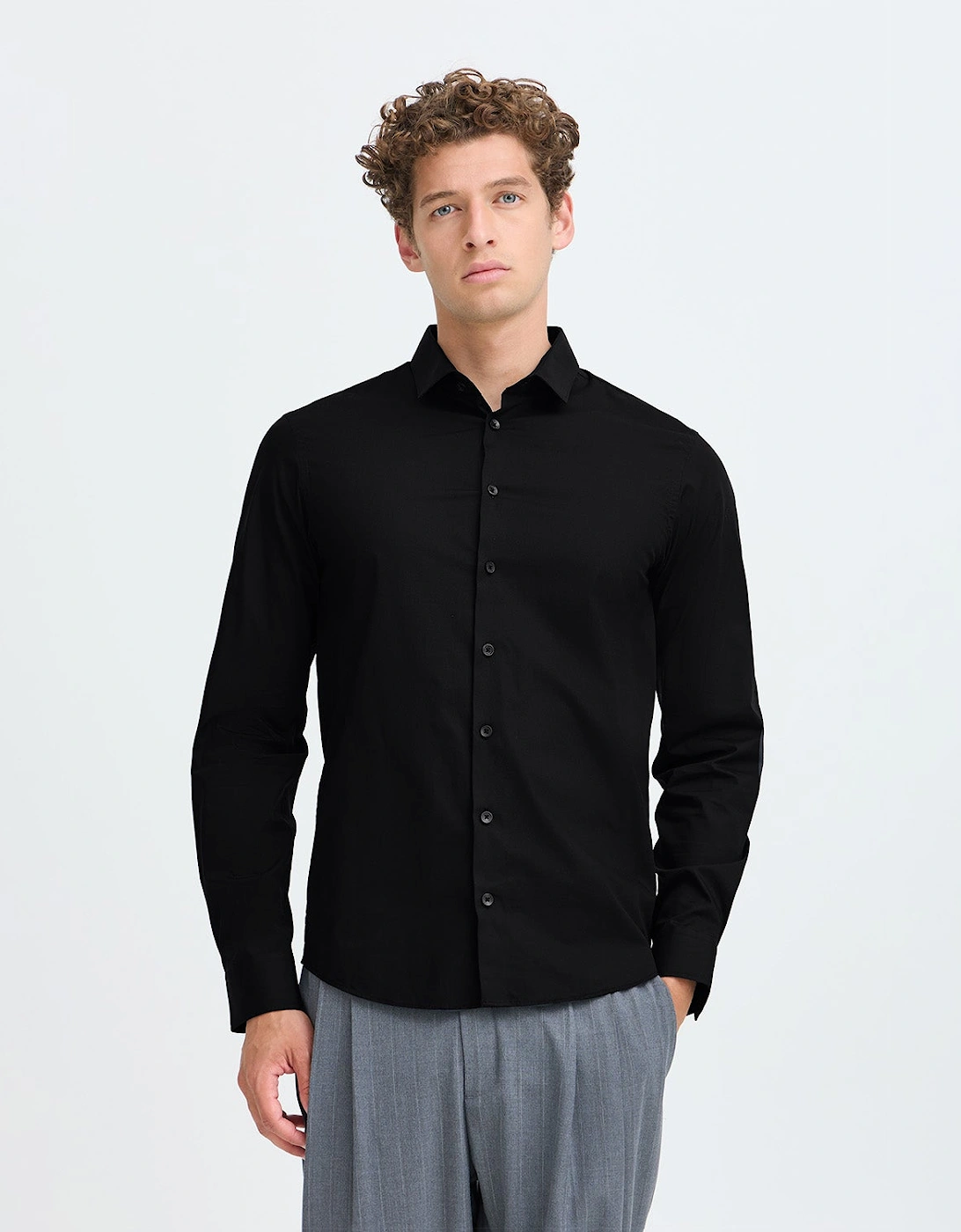Casual Friday Palle Stretch Poplin Slim Fit Shirt