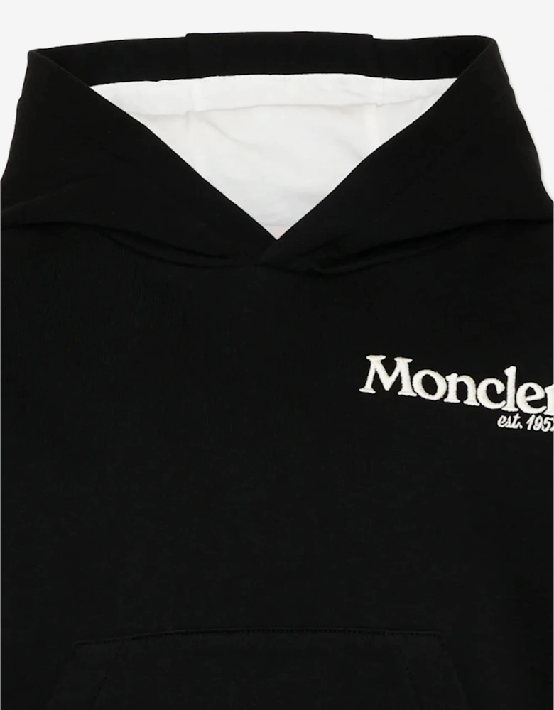 Moncler Enfant Boys Logo Hoodie in Black