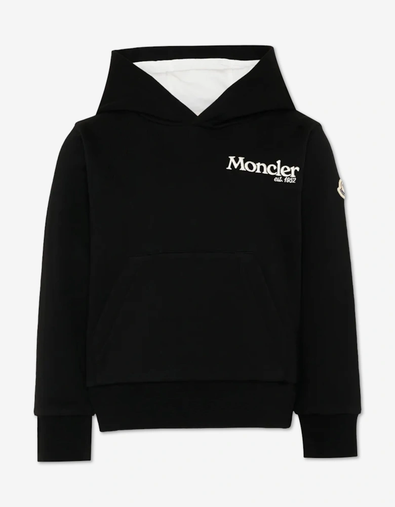 Moncler Enfant Boys Logo Hoodie in Black