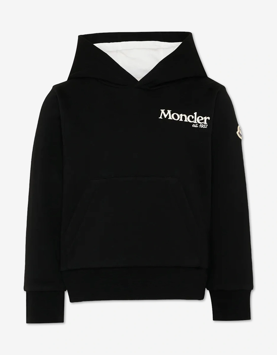 Moncler Enfant Boys Logo Hoodie in Black
