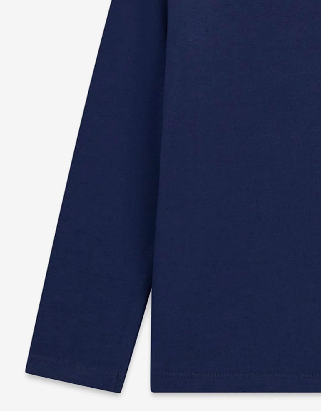Guess Girls Long Sleeve Heart Logo T-Shirt in Navy