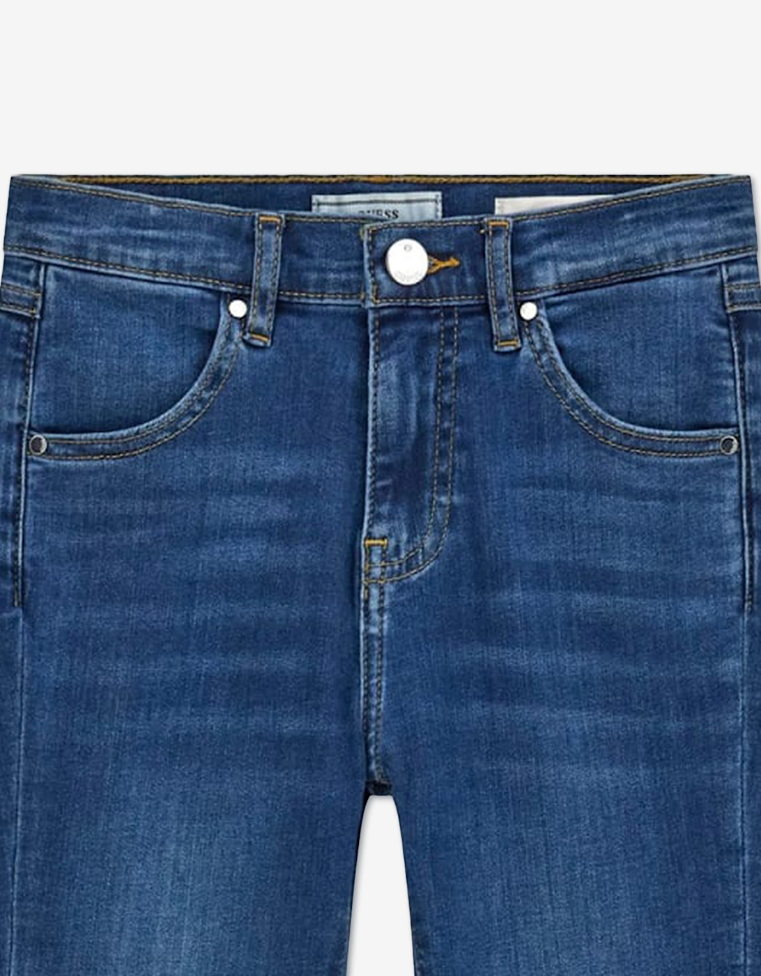 Guess Girls Stretch Denim Flared Jeans in Blue