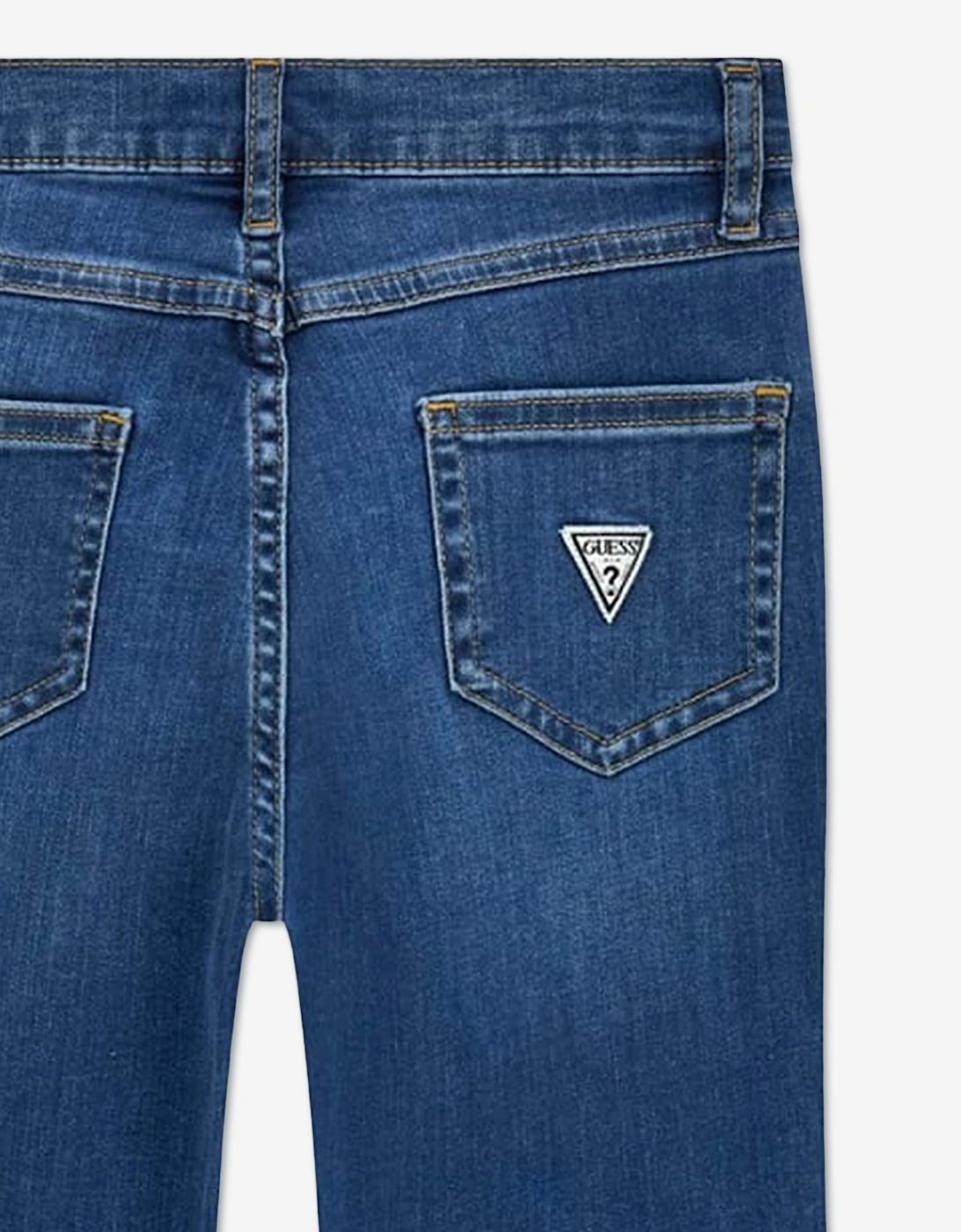 Guess Girls Stretch Denim Flared Jeans in Blue