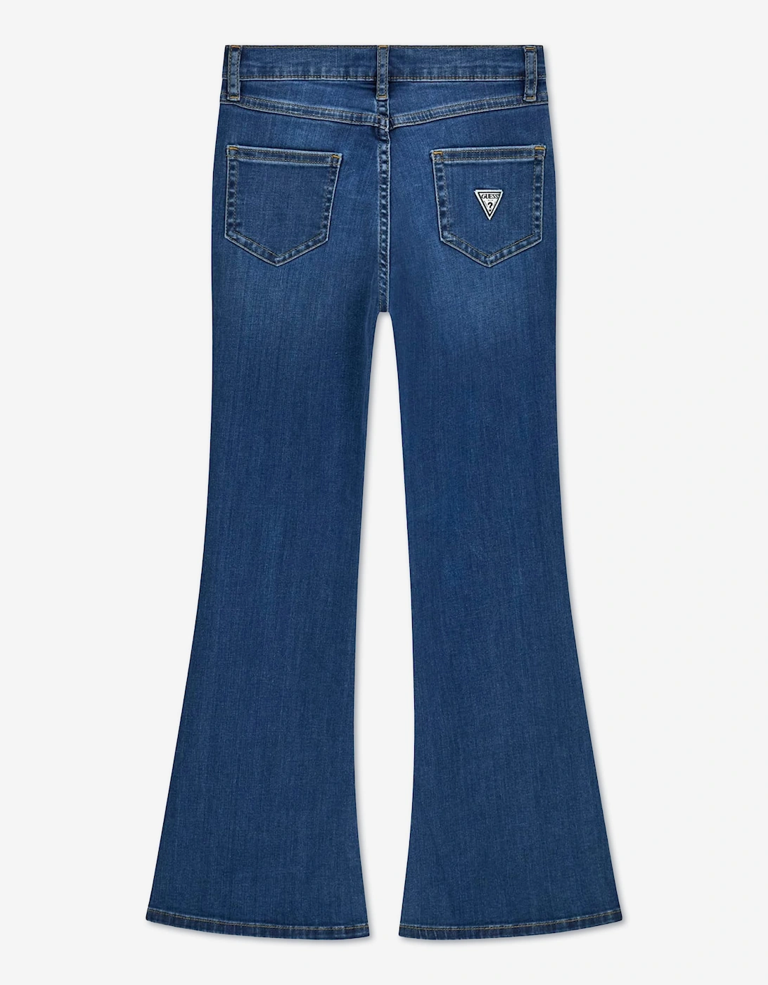 Guess Girls Stretch Denim Flared Jeans in Blue