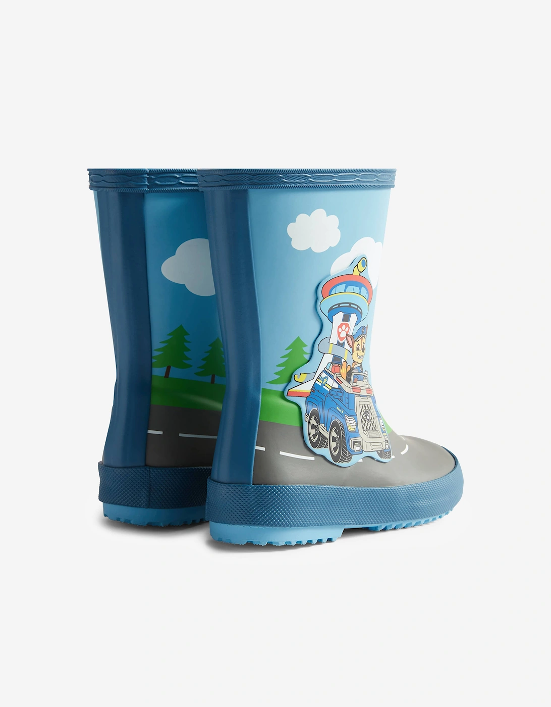 Hunter Boys Raw Patrol Chase Wellington Boots in Blue