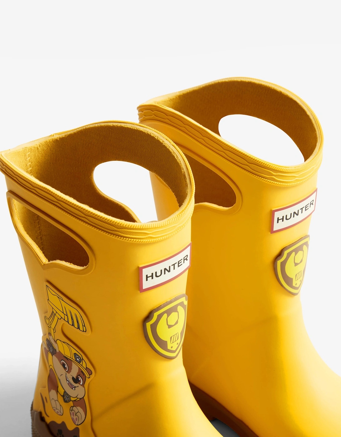 Hunter Kids Paw Patrol Rubble Wellington Boots in Yellow