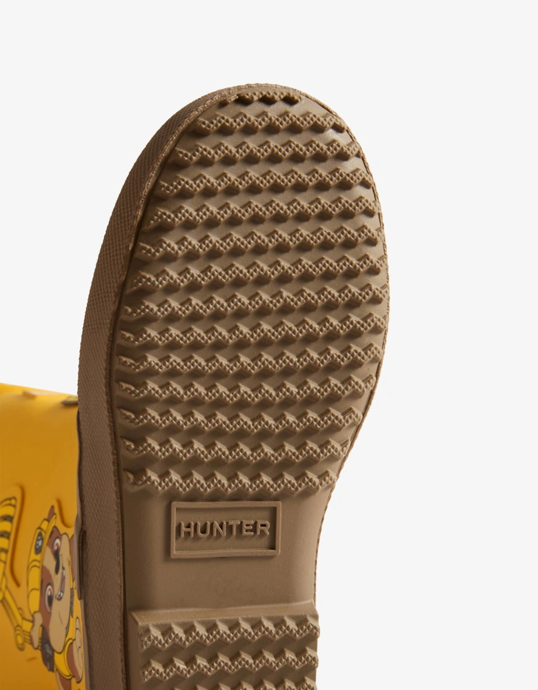 Hunter Kids Paw Patrol Rubble Wellington Boots in Yellow