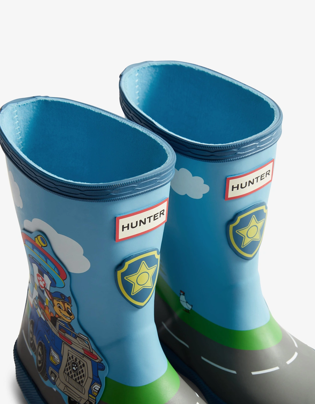 Hunter Boys Raw Patrol Chase Wellington Boots in Blue