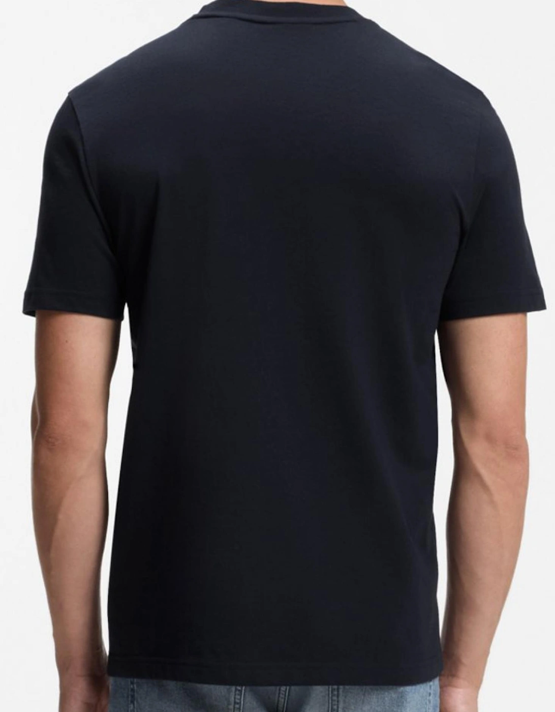 TE-BEING Graphic Bear Logo Navy T-Shirt