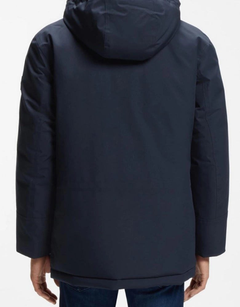 OSIASS1 Water Repellant Navy Parka Coat