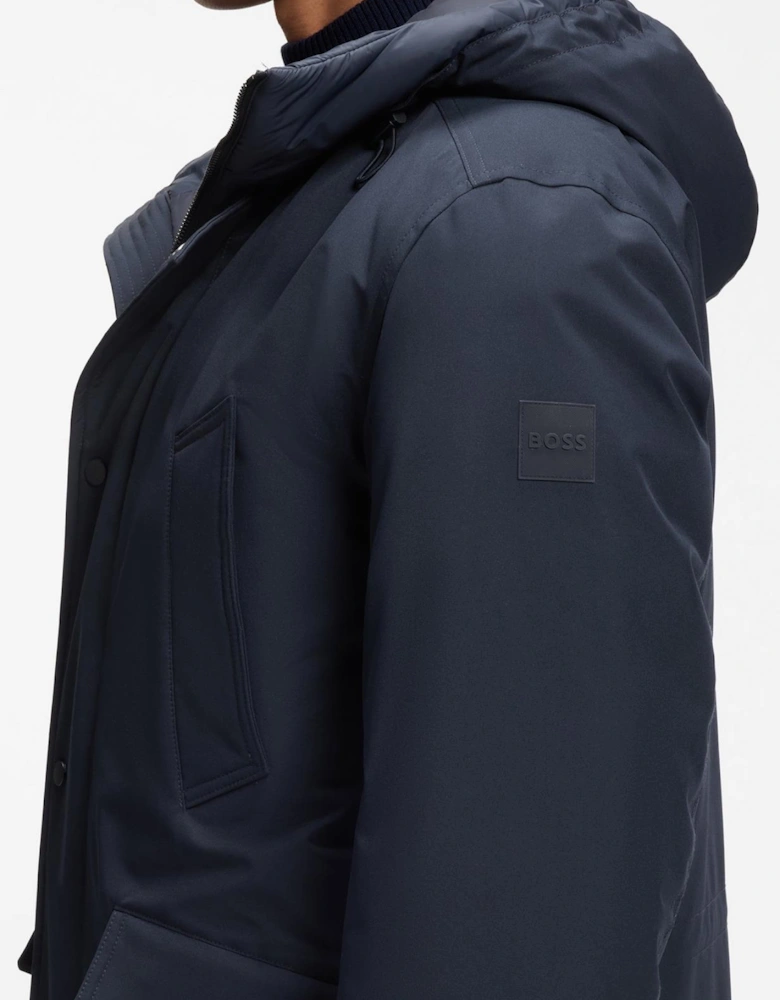 OSIASS1 Water Repellant Navy Parka Coat