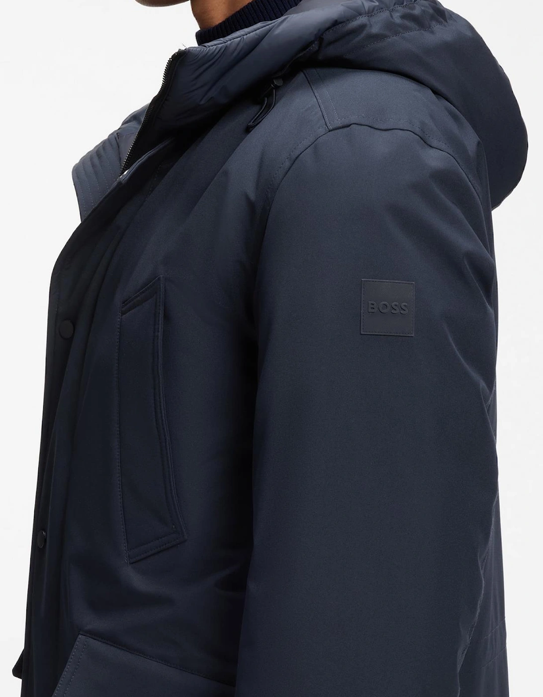 OSIASS1 Water Repellant Navy Parka Coat