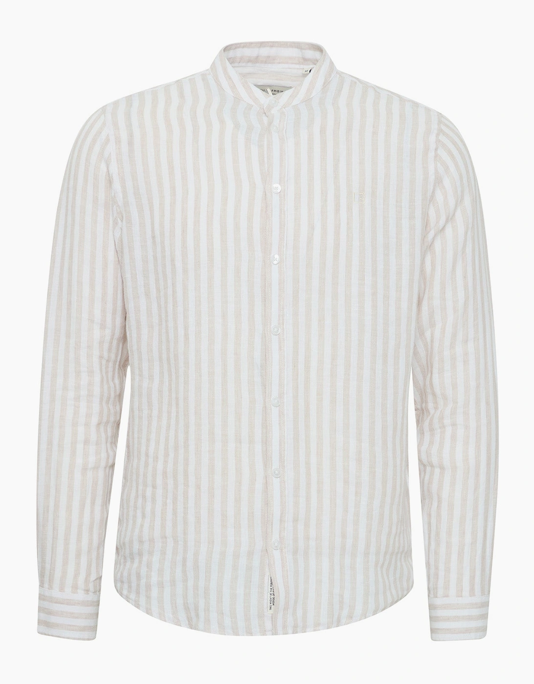 Casual Friday Anton Linen Stripe Grandad Shirt