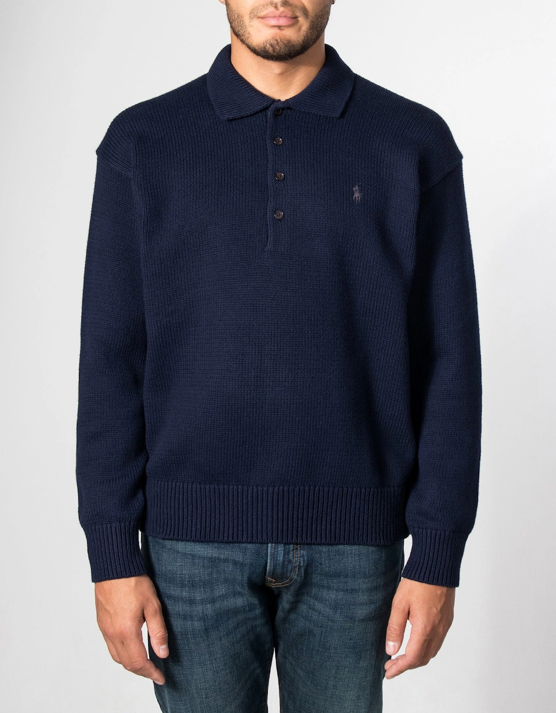 Relaxed Fit Knitted Cotton Jumper