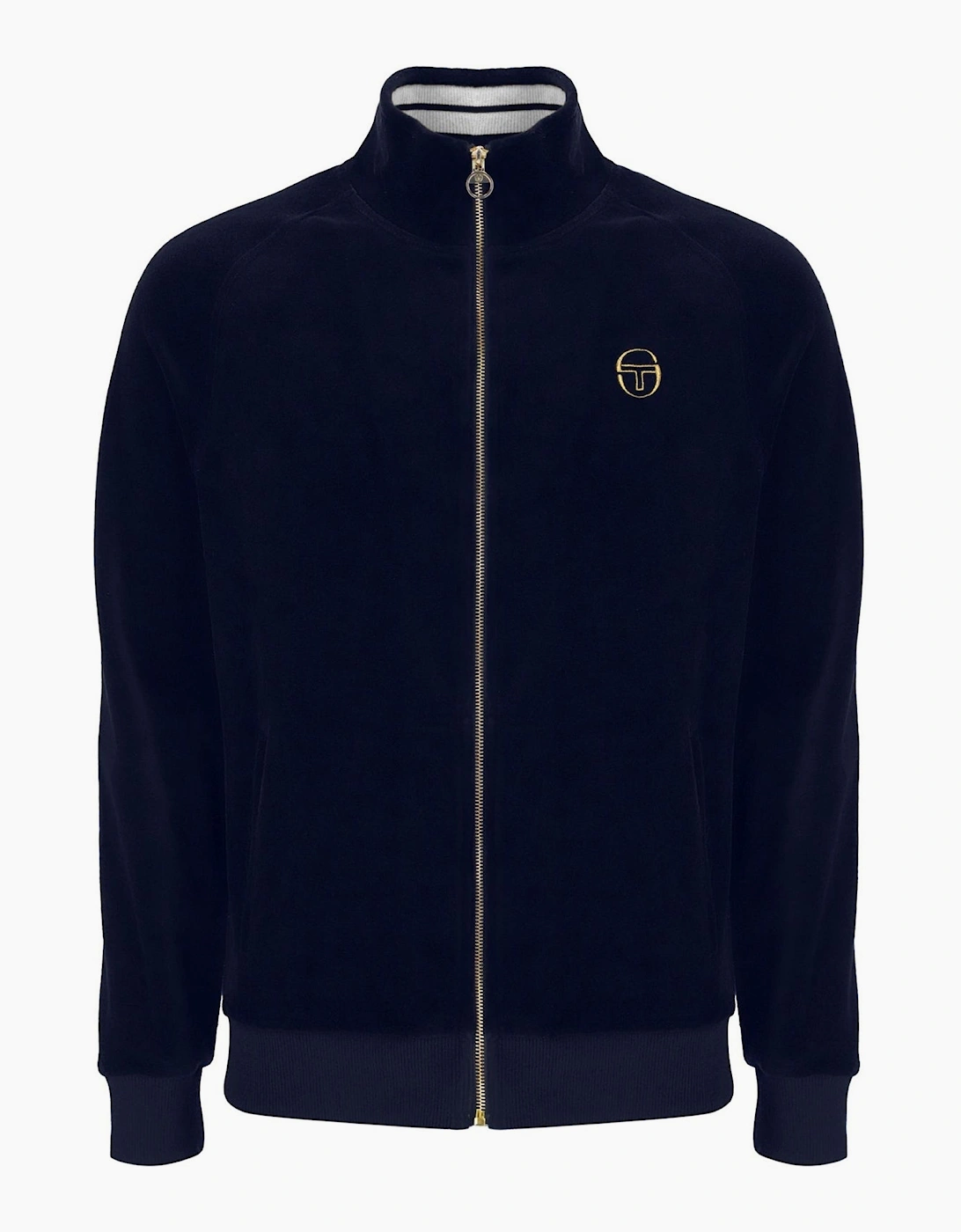 Sergio Tacchini Court Velour Track Top Jacket Maritime Blue/Gardenia