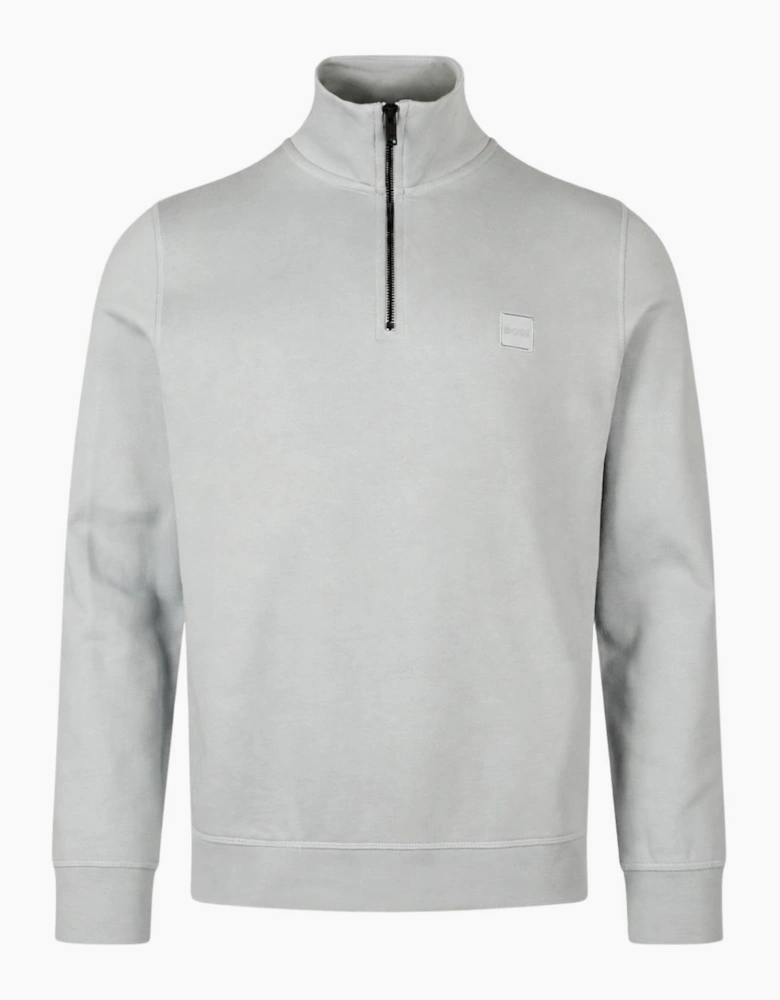 Zetrust Patch Logo Grey Quarter Zip Sweatshirt