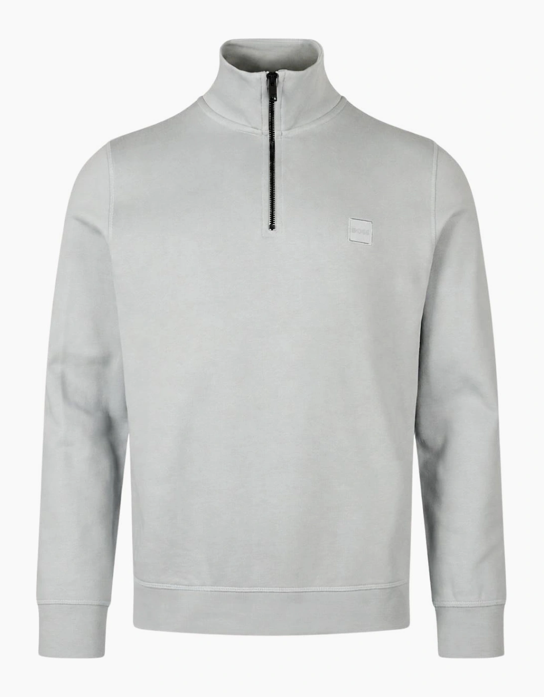 Zetrust Patch Logo Grey Quarter Zip Sweatshirt