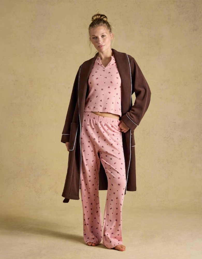 Joules POINTELLE Ladies Pyjama Set Pink Floral