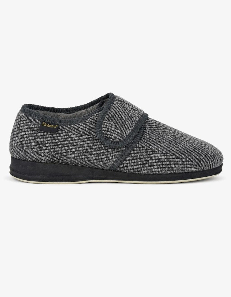 Sleepers WILLIAM Mens Touch Fasten/Velcro Grey Check