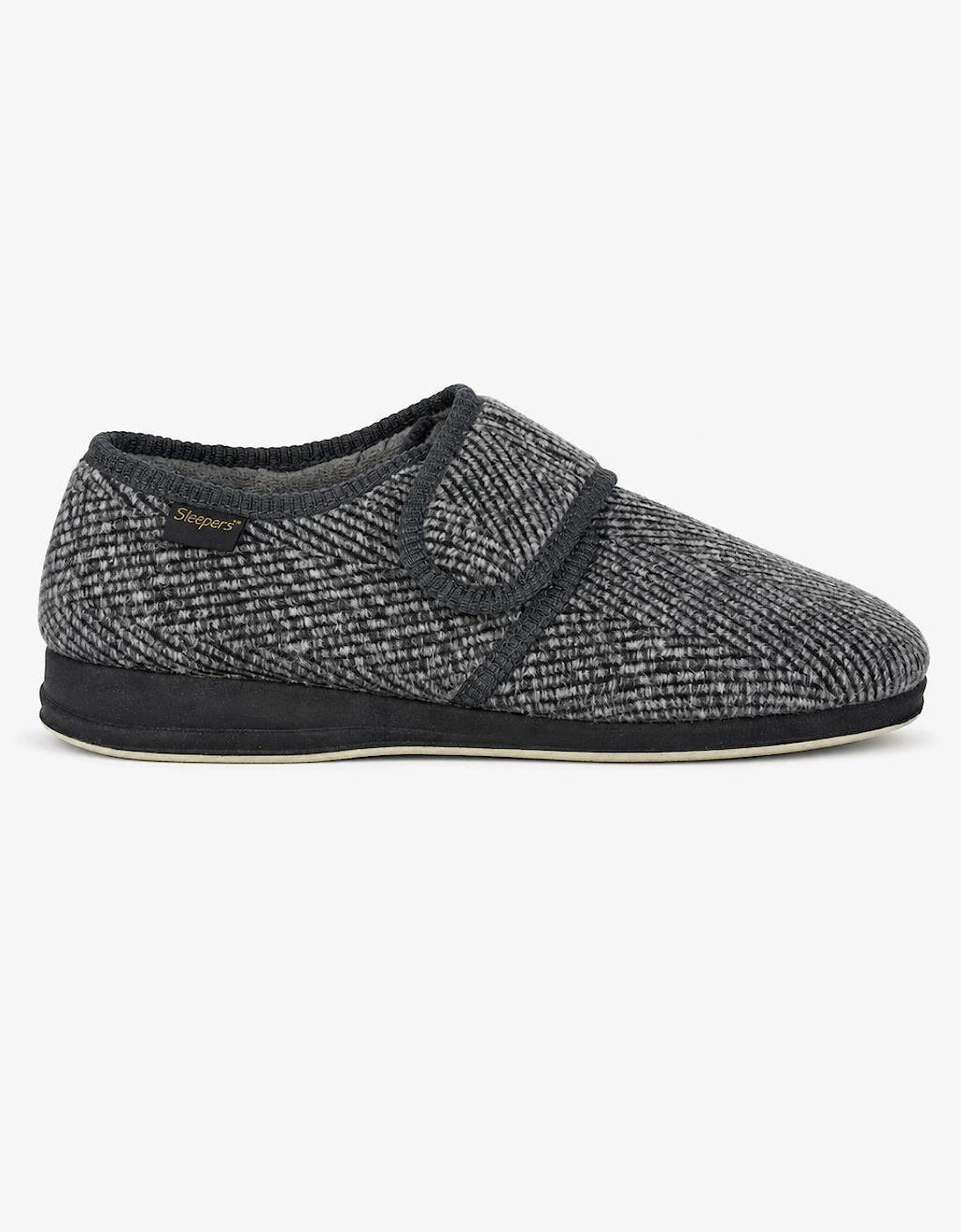 Sleepers WILLIAM Mens Touch Fasten/Velcro Grey Check