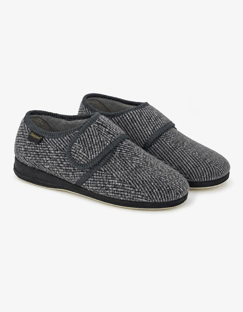 Sleepers WILLIAM Mens Touch Fasten/Velcro Grey Check