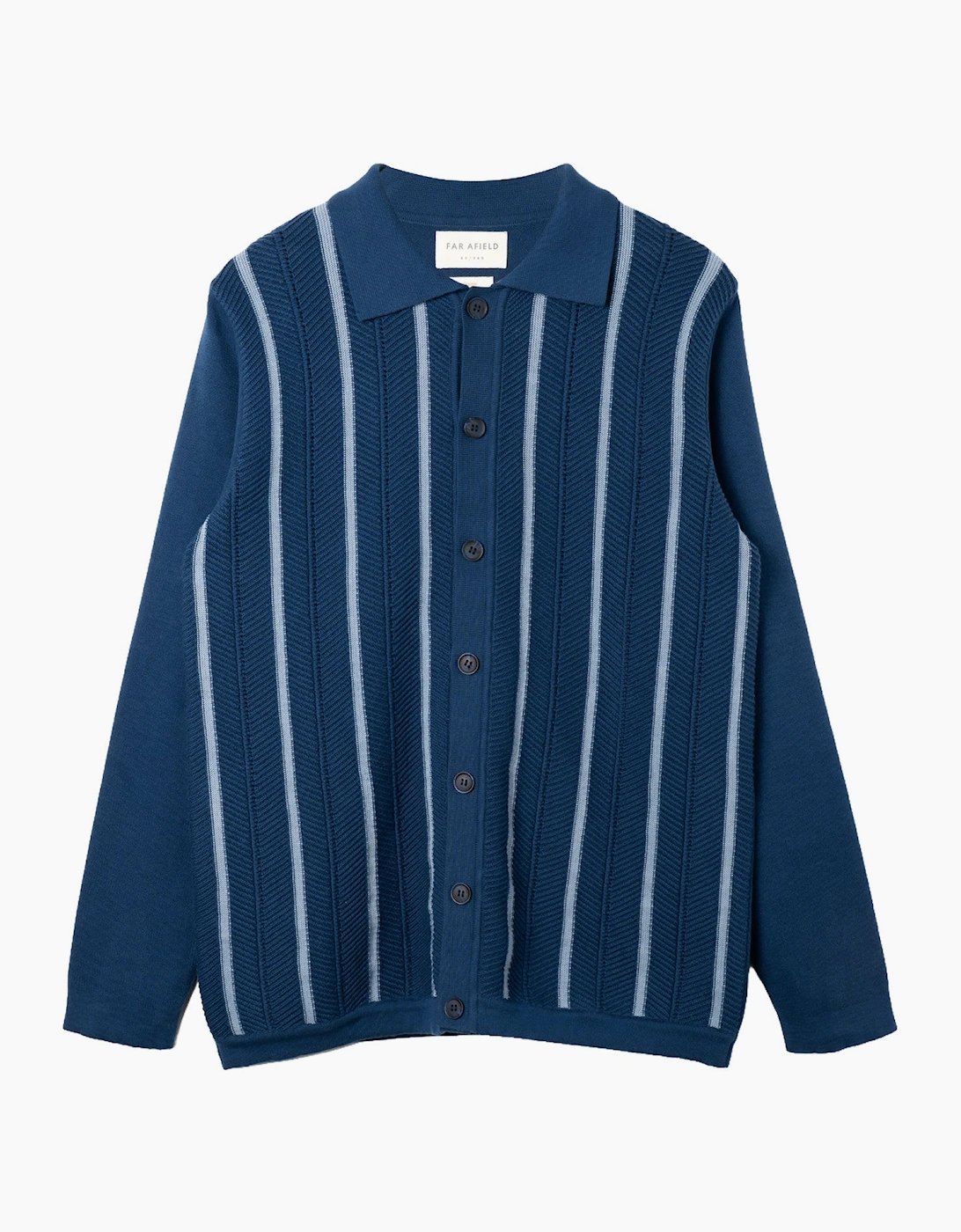 Far Afield Men's Far Afield Zigger Knitted Shirt - Navy