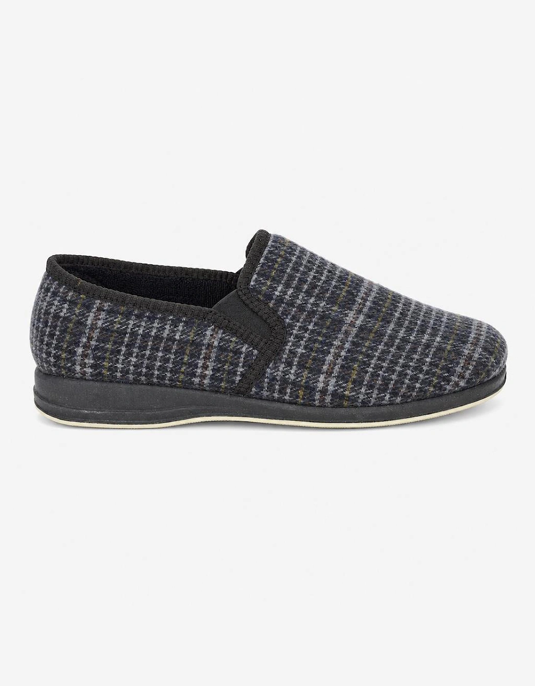 Sleepers JOSEPH Mens Full Slippers Grey Check