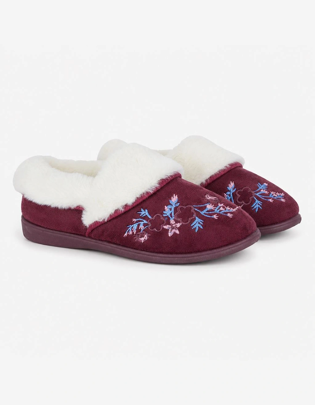 Sleepers CLARE Womens Full Slippers Burgundy