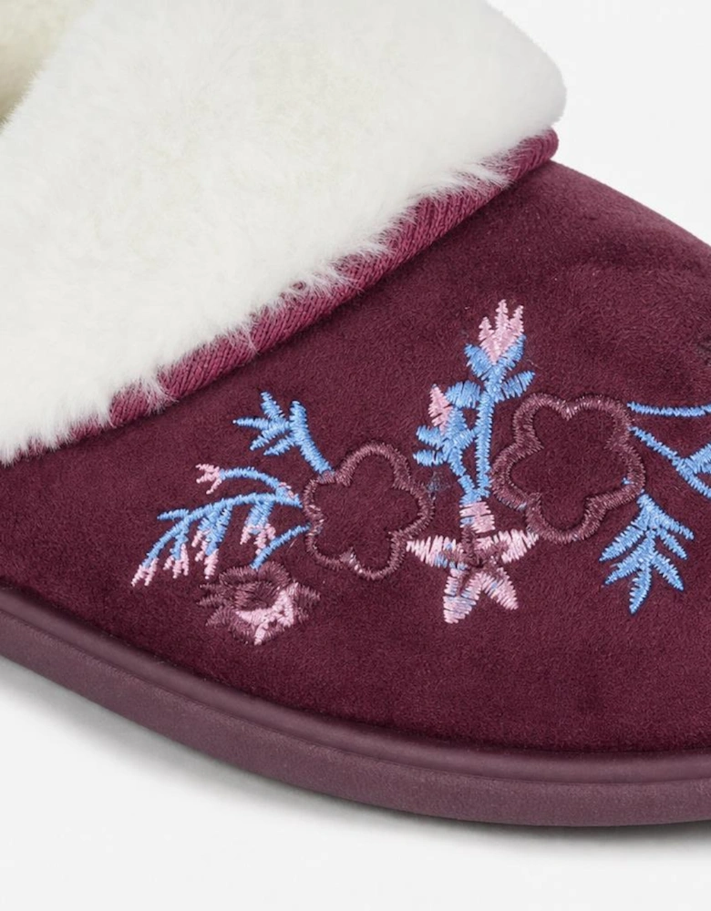 Sleepers CLARE Womens Full Slippers Burgundy