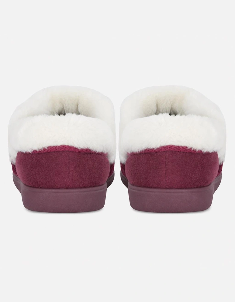 Sleepers CLARE Womens Full Slippers Burgundy