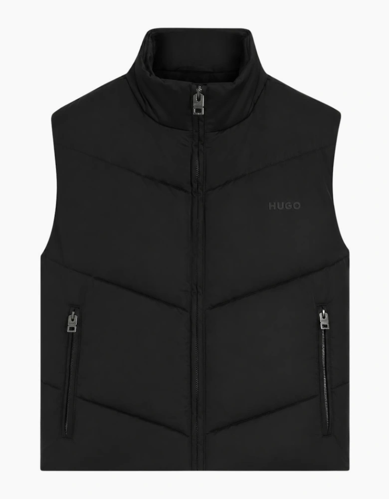 BEROLINO Padded Black Nylon Gilet