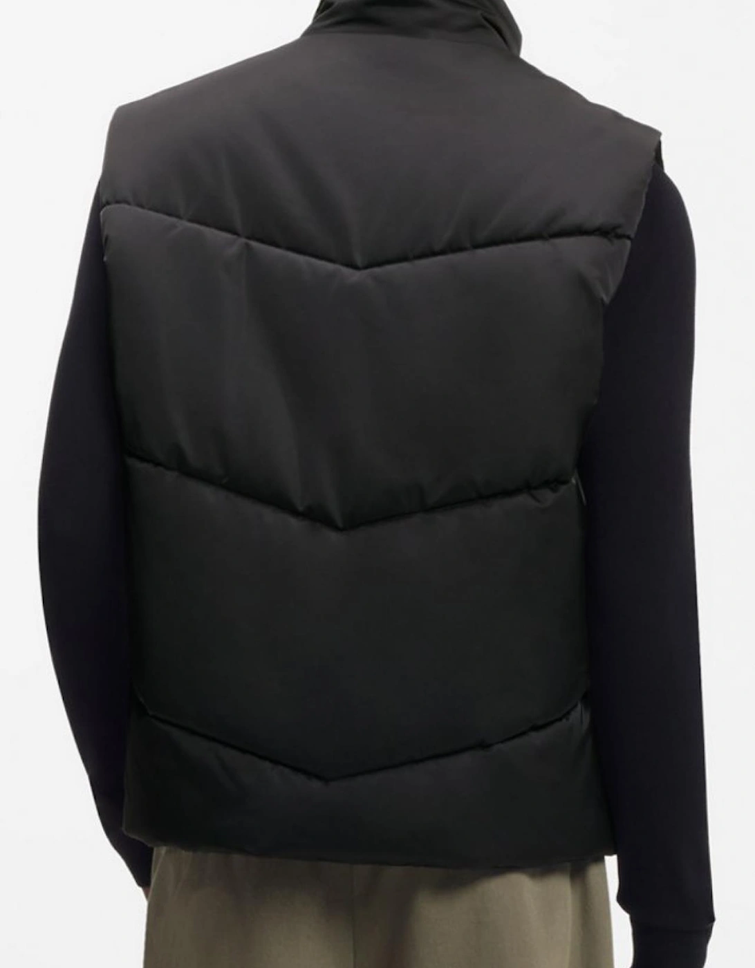 BEROLINO Padded Black Nylon Gilet
